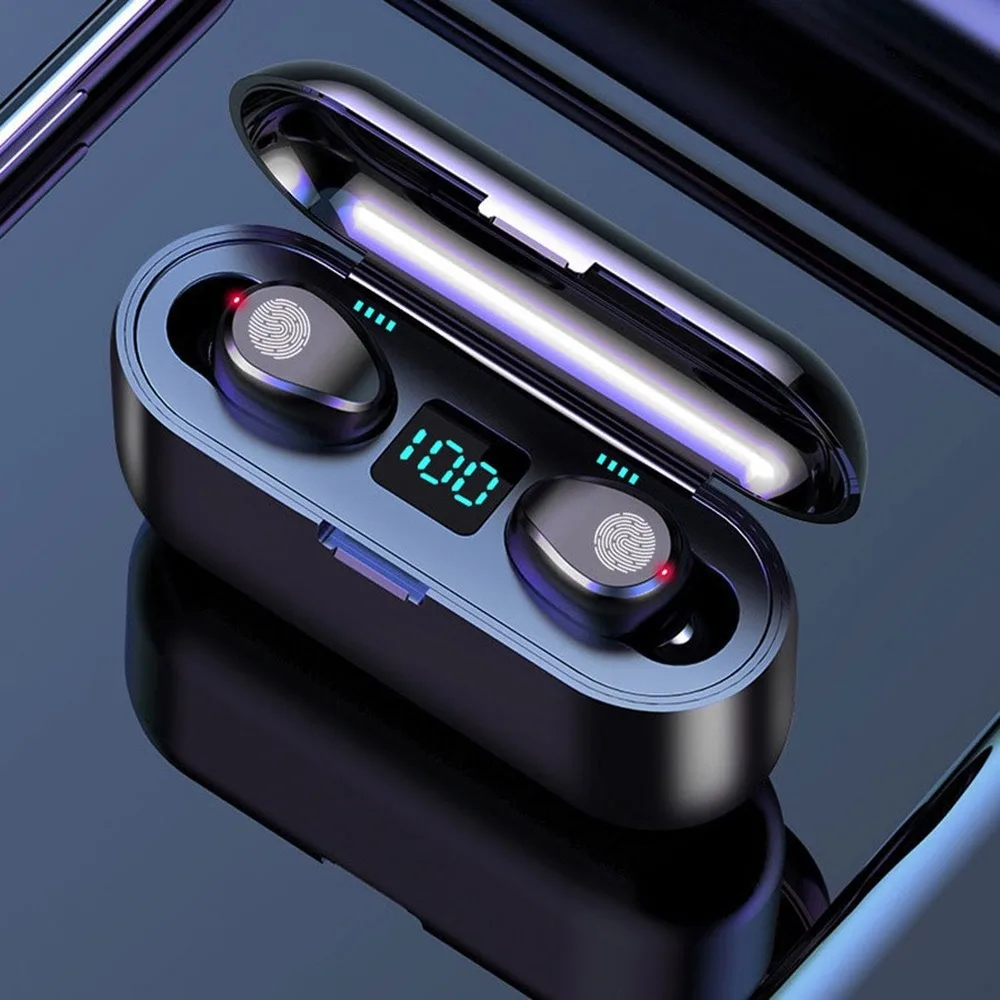 TWS F9 8 Headphone Wireless Bluetooth 5 0 Earphone Mini Earbuds With Mic Charging Box Sport Headset For Smart Phone