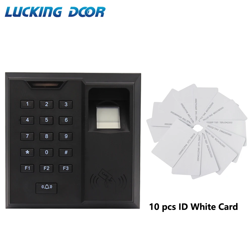 X66 and 10 ID cards Цифровой отпечаток пальца 125 кГц RFID Контроль доступа посещаемость времени блокировка паролем замок отпечатков пальцев Интегрированная машина ключ 500 пользователя - Цвет: X66 and 10 ID cards