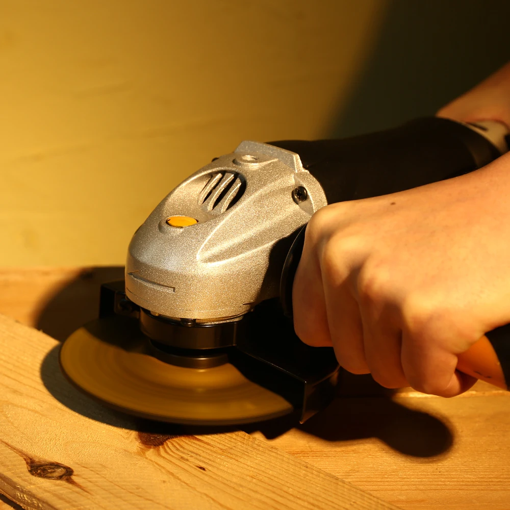 DEKO 220V 125mm Variable Speed Electric Angle Grinder Machine Angular Power Tool Grinding Cutting Grinding Metal Wood