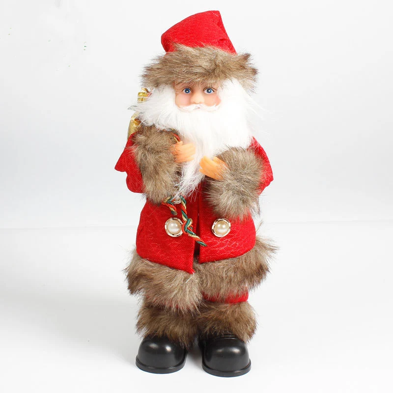 Рождественская электрическая байковая кукла, пластиковый Санта Клаус, танцы и пение, детские подарки,, новогодние праздничные принадлежности