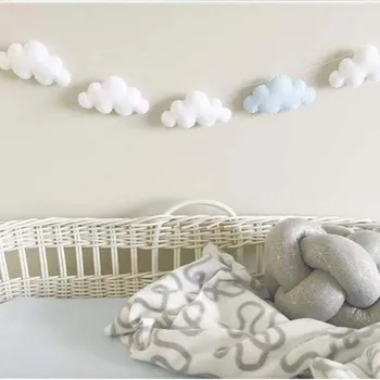 

Nordic Style Kids Room Decoration Felt Cloud Hanging Decor Scandinavian Style Children's Girls Nordic Nursery Decoration