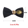 Original Design Bow Tie Handmade Men's Bow ties For Wedding Party Metal Golden Wolf Two Layer Neck Bowtie Fashion Solid Tie ► Photo 3/6
