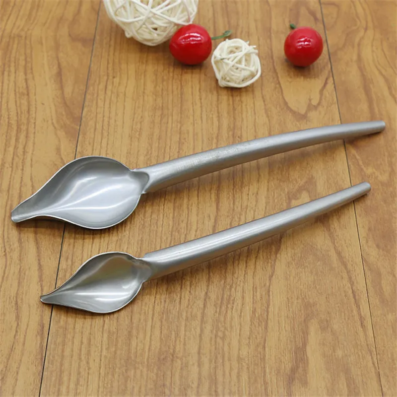 2 Pack DIY Stainless Steel Chocolate Spoon Cut Flower Decoration Pastry Tools Pencil Writing small spoon | Дом и сад