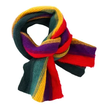 

Simple Style Fashion Kids Knitted Scarf Gradient Children Warm Shawl Head Wrap