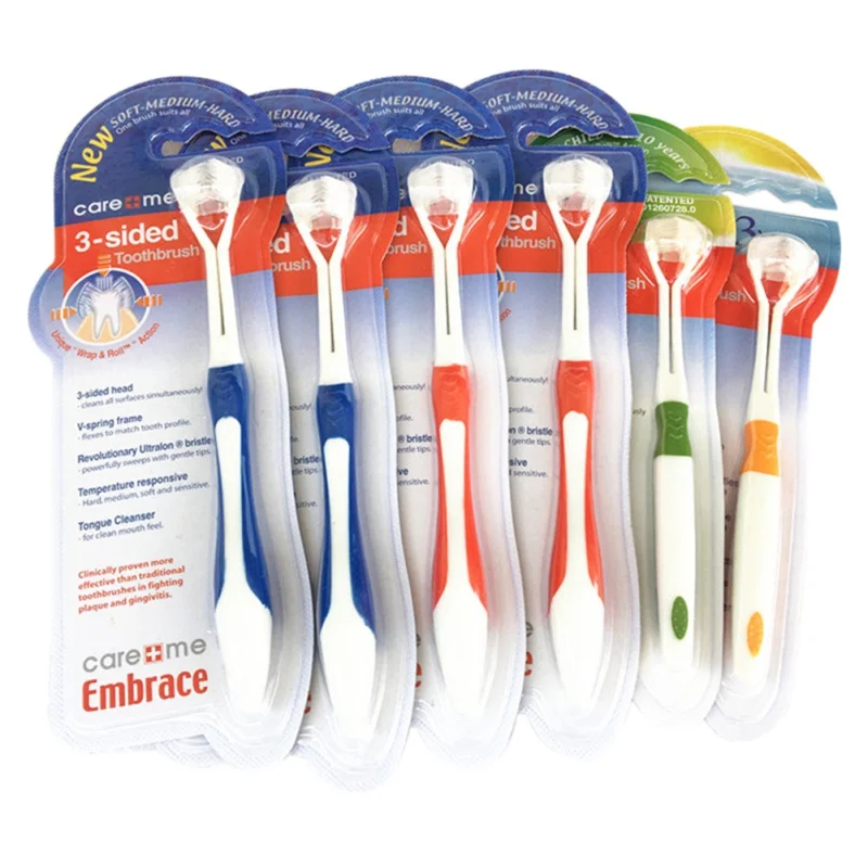 1PC Three-sided Toothbrush For Adult Children Household Tooth Cleaning Tool Oral Care