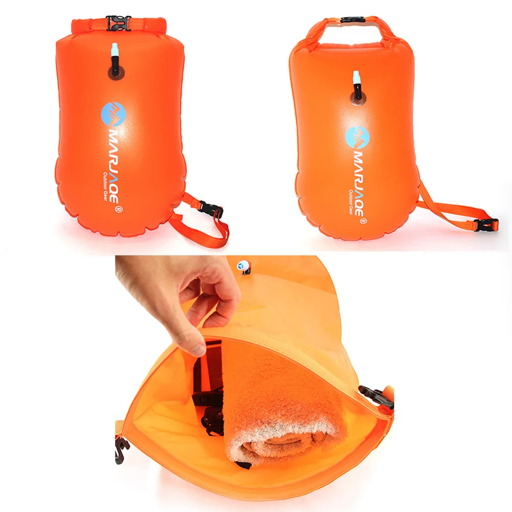 Swimming Buoy 3 Color Premium Waterproof Swimming Buoy Float Swim Buoy Air Dry Bag Swimming Trainning Safety Mark Iatable Flotation Bag