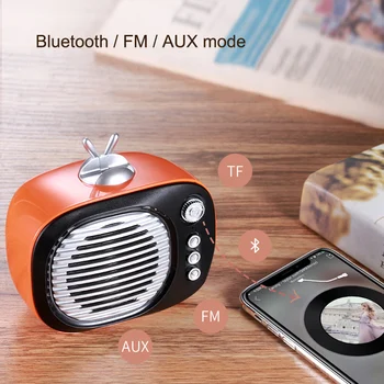 

Vintage Retro Bluetooth Speaker FM Radio Old Fashioned Classic Style Supports AUX TF Card NC99