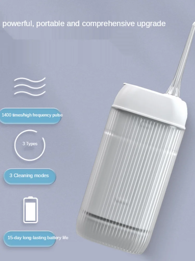 구강 Irrigator 충전식 물 치실 휴대용 IPX7 방수 치과 물 Flosser 제트 무선 치아 클리너 flosser