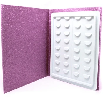 

16 Pair Grafting Cosmetic Care Makeup Display Container Organizer Glitter Paper Eyelash Storage Book Sample Catalog Gift Travel