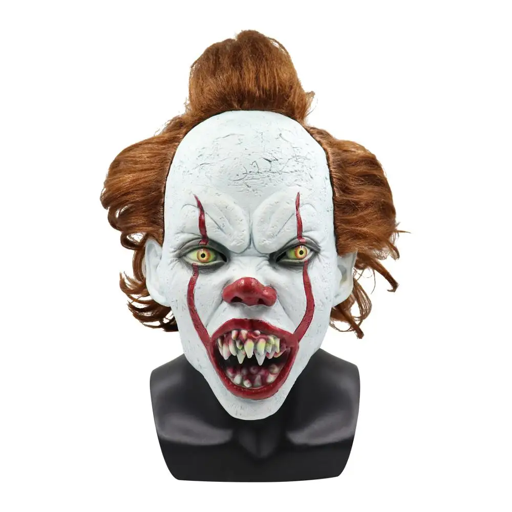 

Movie It Chapter Two 2019 Halloween Stephen King's Pennywise Clown Cosplay Mask Props Latex Full Face