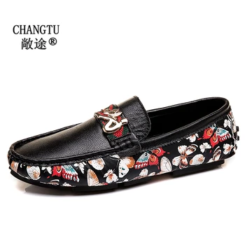 

Luxury Brand Adult Moccasins Men Casual Shoes Men's Genuine Leather Loafers Fashion Vintage Flats Men's Big Size Driving Shoes