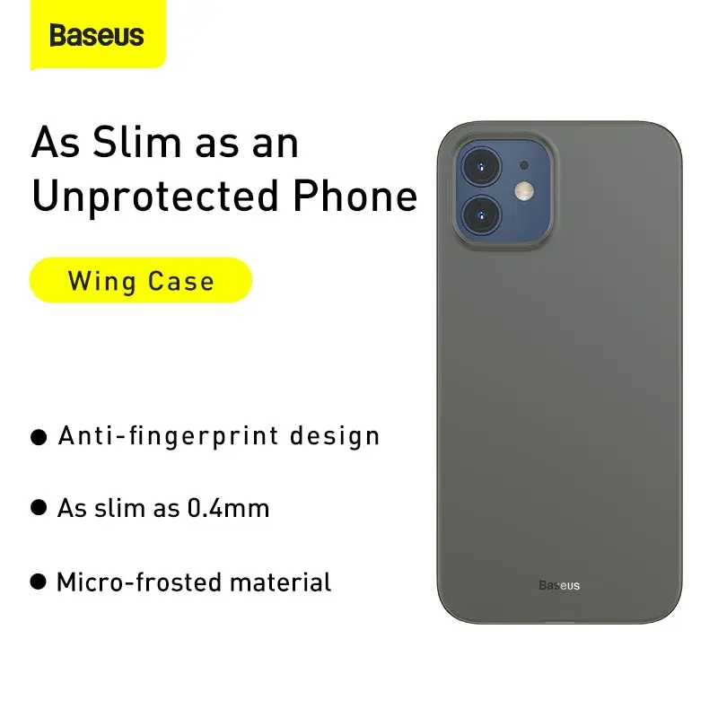 Простой чехол Baseus для телефона iPhone 12 Pro Max матовый полипропиленовый 11 XR XS