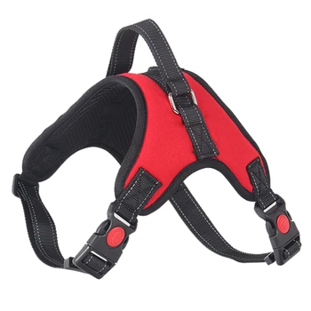 

6color Dog Harness Middle and large size explosion-proof Oxford dog chest and back strap Saddle pet seatbelt Night reflection