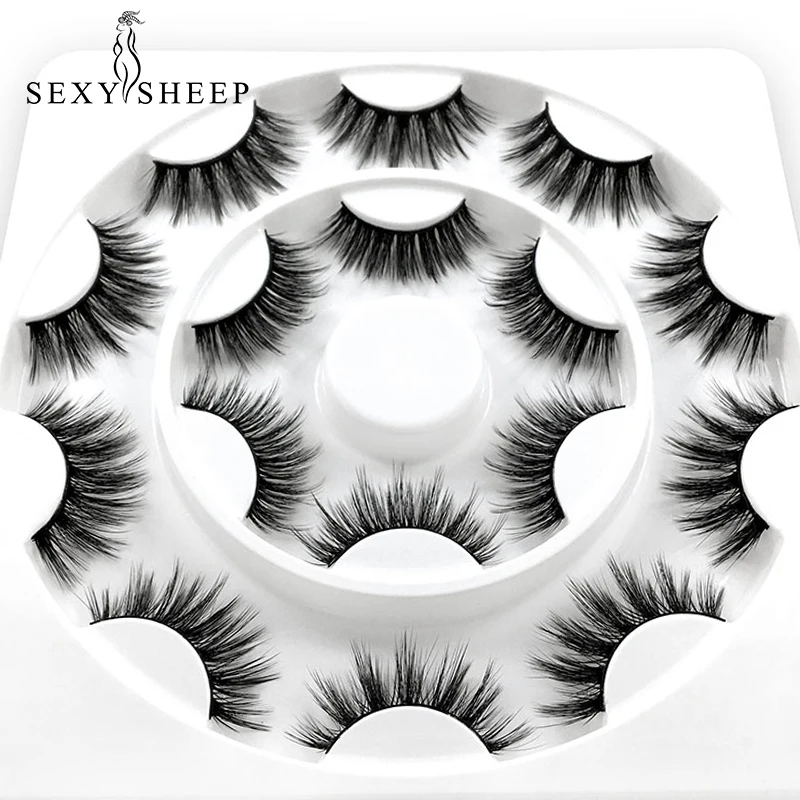 SEXYSHEEP 8 пар 3D Искусственные норковые ресницы натуральные длинные накладные