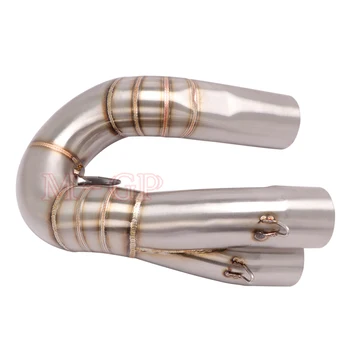 For DUCATI HYPERMOTARD 950 / 950 SP 2019 2020 2021 Motorcycle Exhaust Modified Middle Link Pipe Moto Escape Joint Tube Slip On - - Racext 9