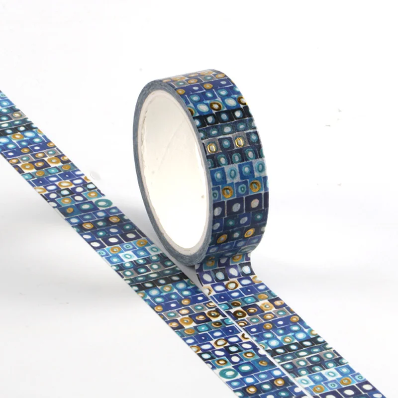 Decorative vampire grave Gold foil Washi Tape Set Japanese Paper Scrapbooking Vintage Adhesive halloween Washi tape Stationary - Цвет: E28