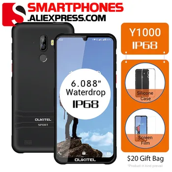 

OUKITEL Y1000 2GB 32GB 2 Card SmartPhone Android9.0 MT6580P Quad Core 6.08‘’ 19.5:9 Fingerprint Face Recognition Mobile Phone