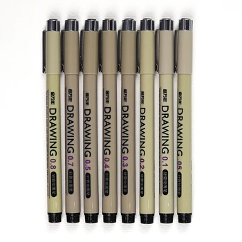 

Know G-0950T/G-0969T Black Needle Pen 0.05/0.1/0.2/0.3/0.4/0.5/0.7/0.8/Brush Fine Line Needle Point Tubular Drawing Pen Mapping