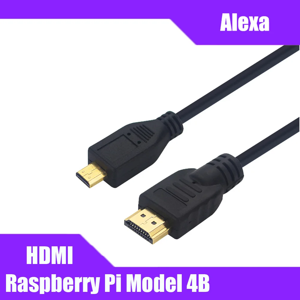 

Raspberry Pi 4B Micro HDMI to HDMI Video Cable Support 4K HDMI Adapter Cord for Tablet HDTV Android Phone Raspberry Pi 4B 1.5M