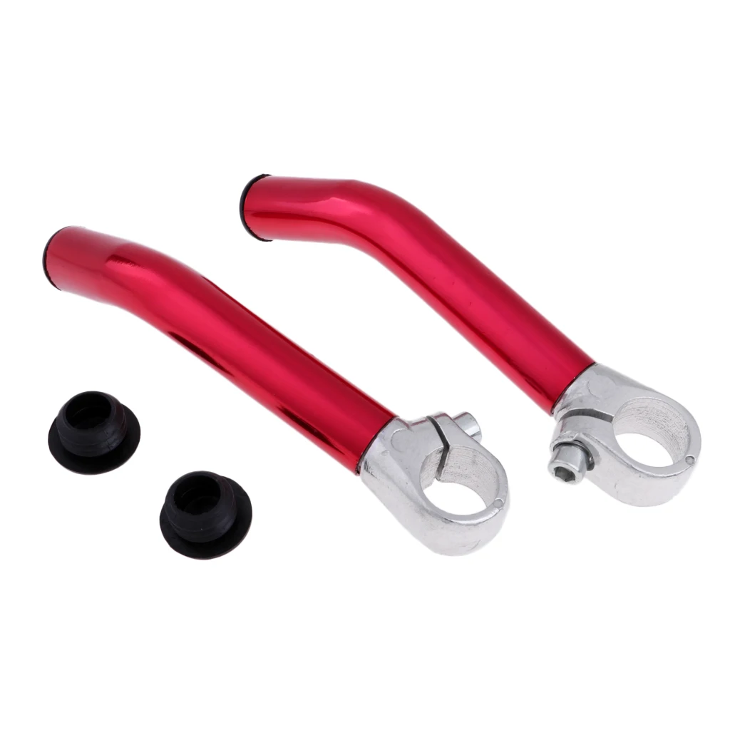 1 Pair Aluminum Alloy Bike Bicycle Cycling Handlebar Bar End Grips Lock-on with 2 Bar Plugs