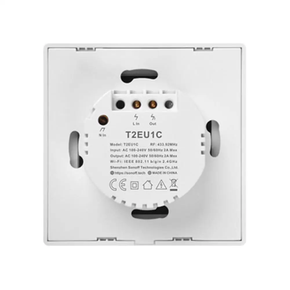 Смарт-выключатель Sonoff TX T2 EU настенная сенсорная панель Smart Wifi пульт дистанционного управления Переключатель евро 1 2 3 прохода для умного дома жизни