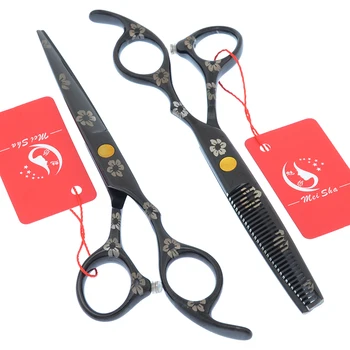 

Meisha 5.5/6 inch Professional Hair Scissors Salon Hair Cutting Kit Thinning Shears Japan Steel Hairdressing Scissors Set A0173A