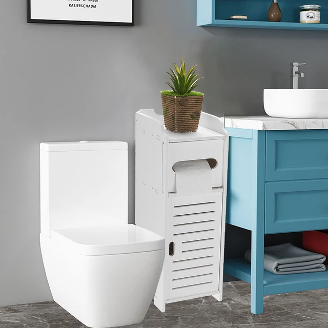 Bathroom Side Storage Cabinet Small Floor Bathroom Organizer Side Toilet  Cabinet