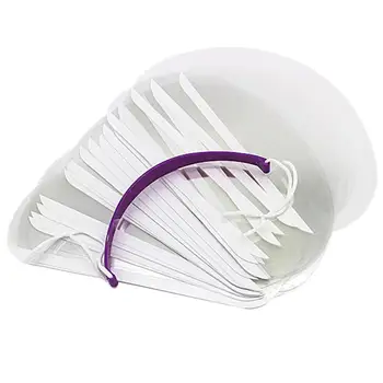 

50pcs Hairdressing Haircut Face Mask Shield Cover Hair Cutting Dyeing Protector with Handle Pro Salon Hair Styling Care Tools