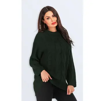 

2019 Autumn Foreign Trade Women's Coat Pure Collar Sweater