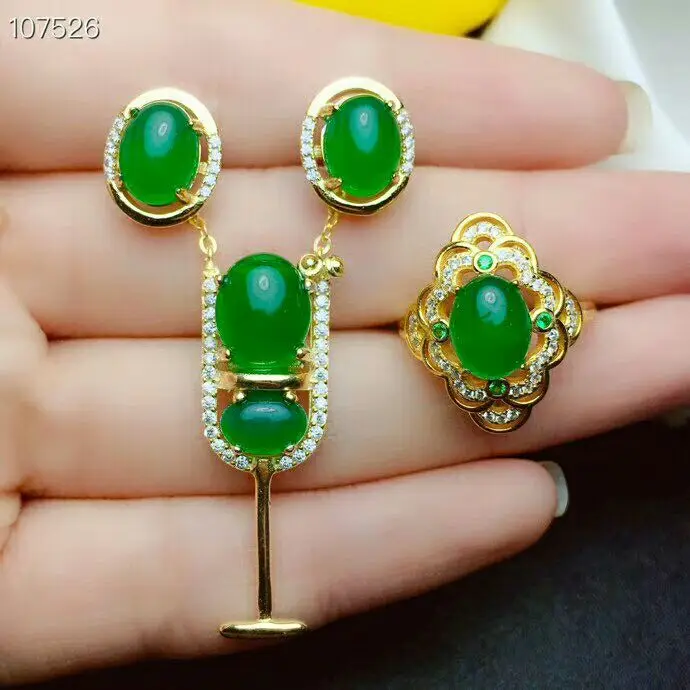 Комплект из колье и серёг серебра 925 пробы | Украшения аксессуары