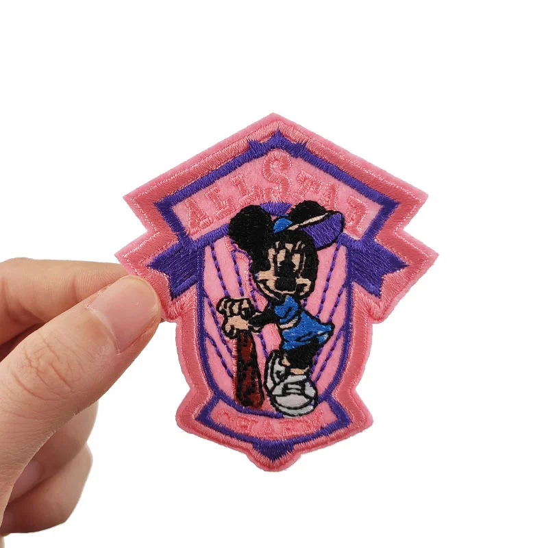 Cartoon anime high quality Mickey Minnie Mouse patch fireworks Embroidered for Iron on T-shirt  DIY Sewing clothes patch Decor