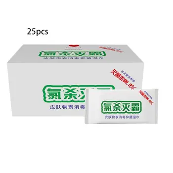 

Single piece chlorine containing disinfectant wipes