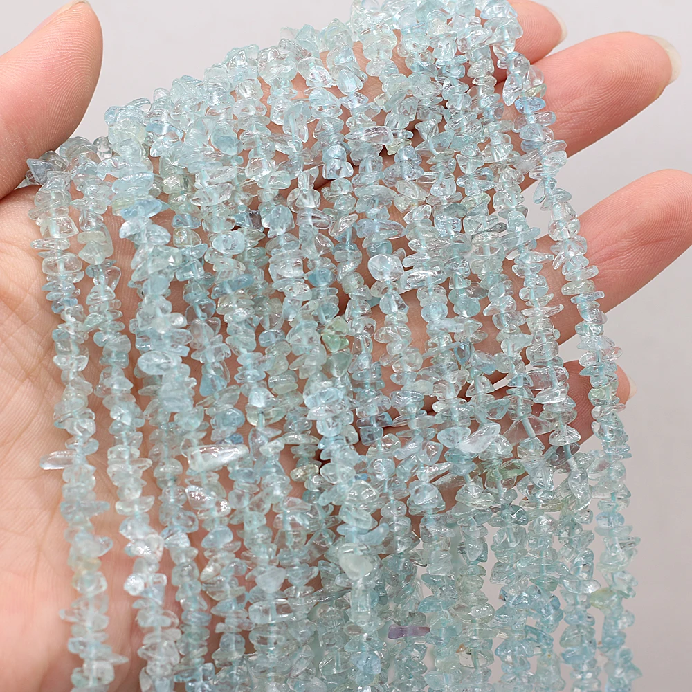 

Irregular Chip Gravel Beads Natural Apatites Stone Loose Beads for Making Women Jewelry Necklace Size 3x5-4x6mm Length 40cm