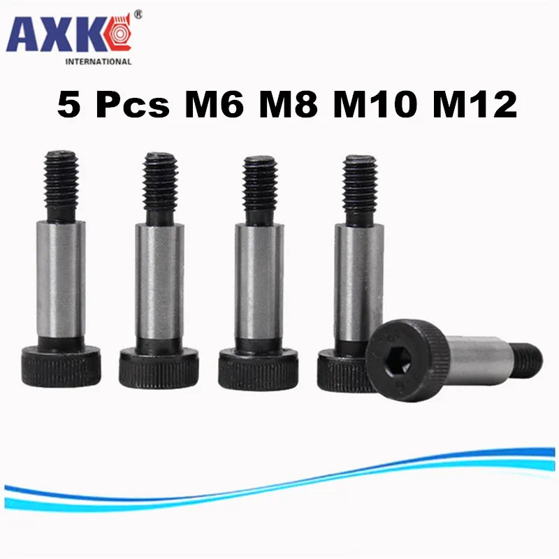 Axk 5 Pezzi M6 M8 M10 M12 Filettato 12.9 Acciaio Legato Esagono Incassato Vite A Spalla Vite Vite Albero Spalla Limite Bullone