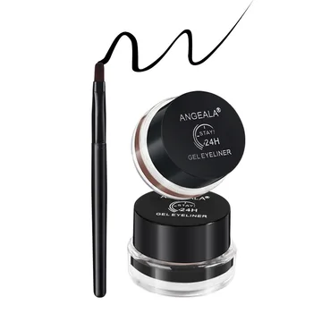 

2 In 1 Black Brown Gel Eyeliner Set Water Proof Smudge Proof Last All Day Long Work Great With Eyebrow Eye Makeup