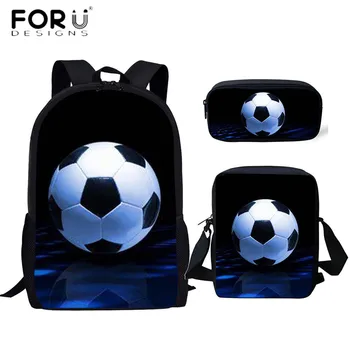 

FORUDESIGNS School Bags 3pcs Set for Teenager Boys Girls Children School Bags Student Book Bags Pencil Backpack Mochila Escolar