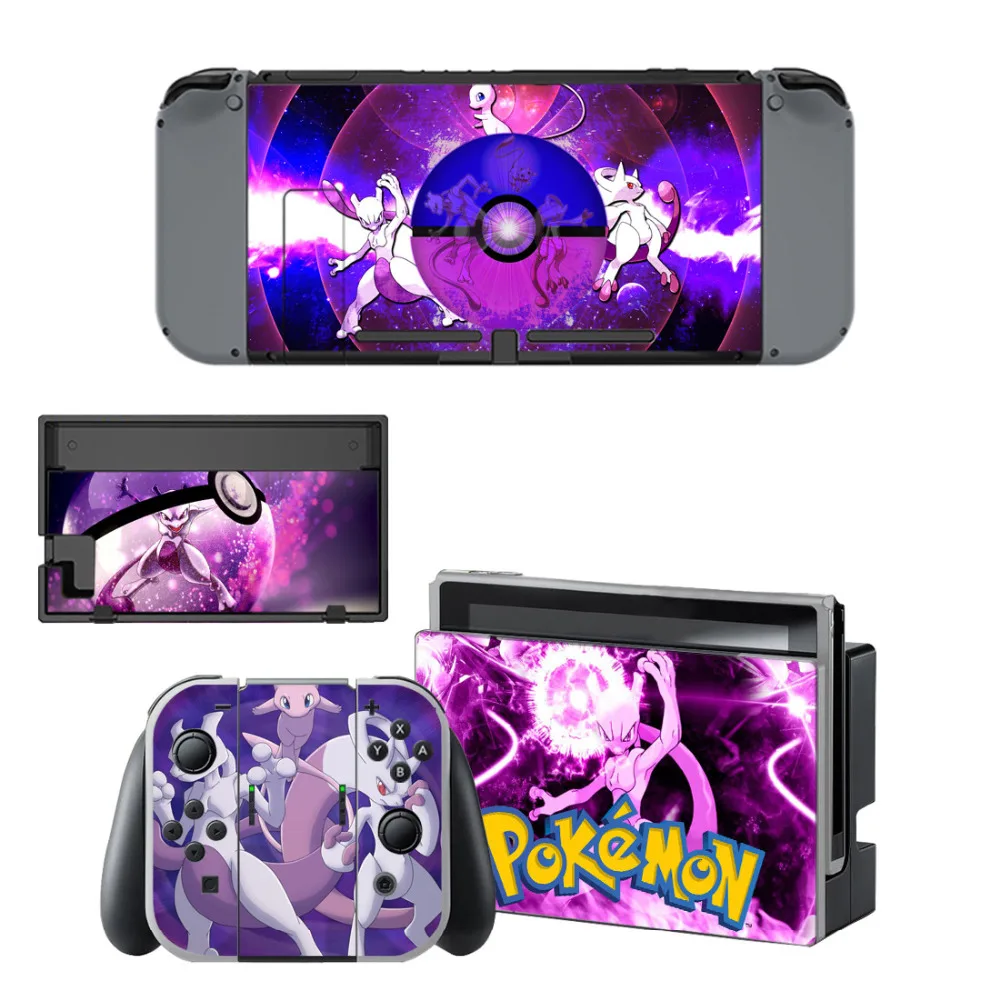 Vinyl Stickers For Nintend Switch Pokemo Skins Decal For Nintendos Switch Console Joy-con Controller Dock Protection