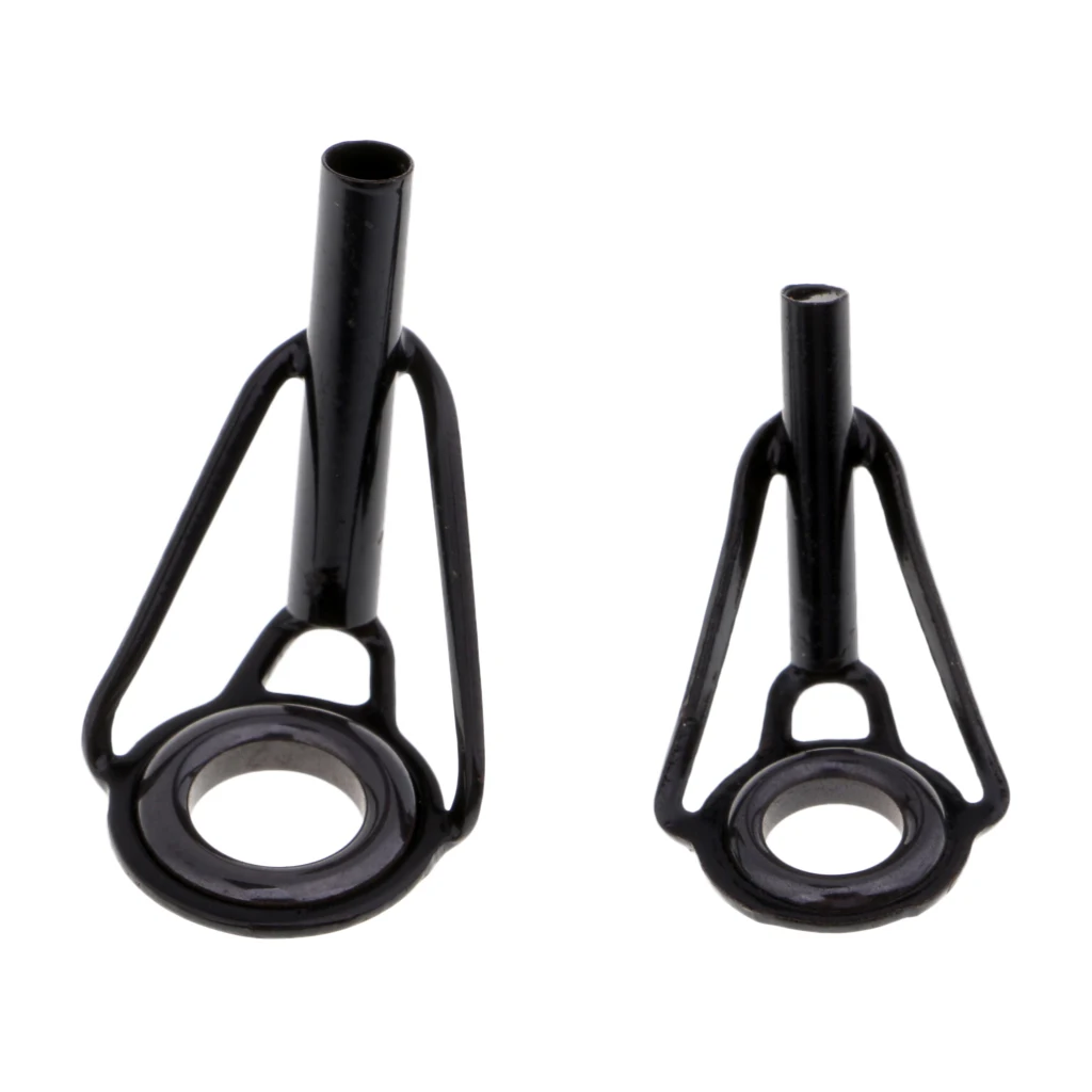 40Pcs/Box Fishing Rod Guides Replacement Tip Ring Ceramic Guide Eye Rings DIY Rod Building Repair Accessories Kit 