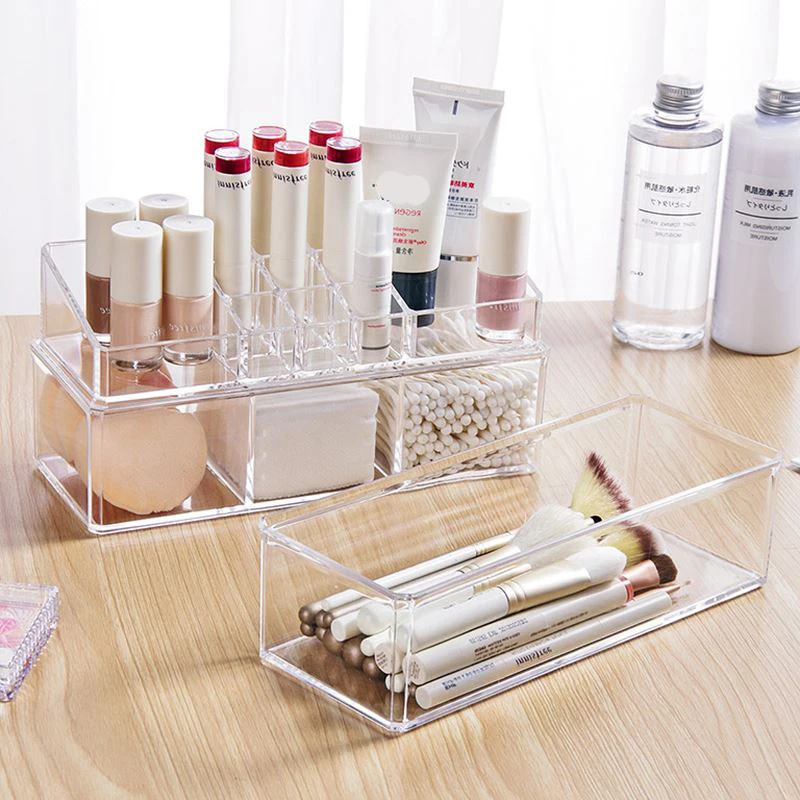 Shop New Portable And Transparent Makeup Organizer With