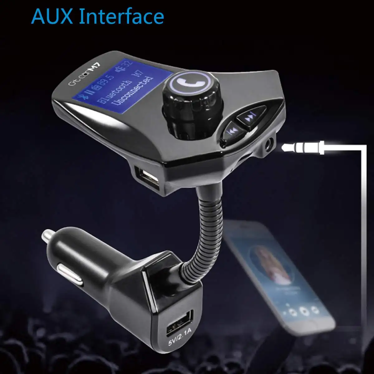 M7 4 Player Mode Car bluetooth MP3 Player FM Transmitter FM Reproductor Car Music Player USB Charger Support TF Card USB Disk