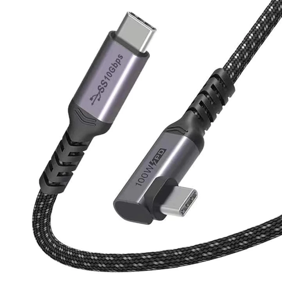 URVNS TYPE-C to C Cable USB C 5A E-MARK PD 100W USB 3.1 Gen2 10Gbps 4K 60Hz Video Nylon Weaving Alloy Power Cord 3 Meter
