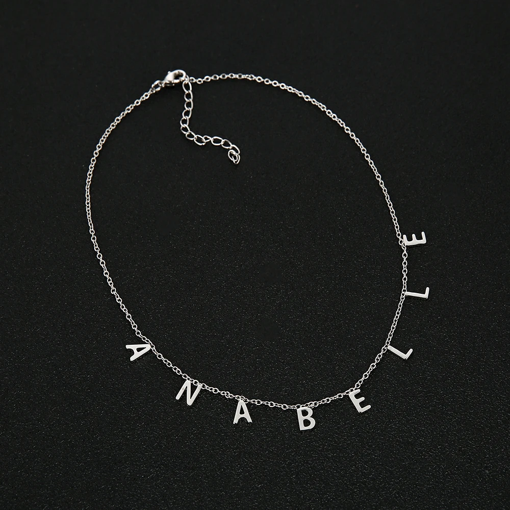 Lateefah Letters Necklace for Women Custom Jewelry Stainless Steel Custom Name Necklaces Gold Nameplate Unique Gifts