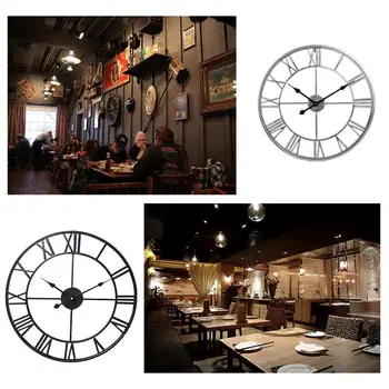 

Atmospheric Simple Personality Creative Fashionable Living Room American Modern Loft Cafe Iron Pendant Clock Silent Retro 20 Inc
