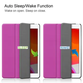 

New Magnetic Stand Leather Case Sleep Wake Protection Cover for iPad 7th Gen 10.2 DOM668