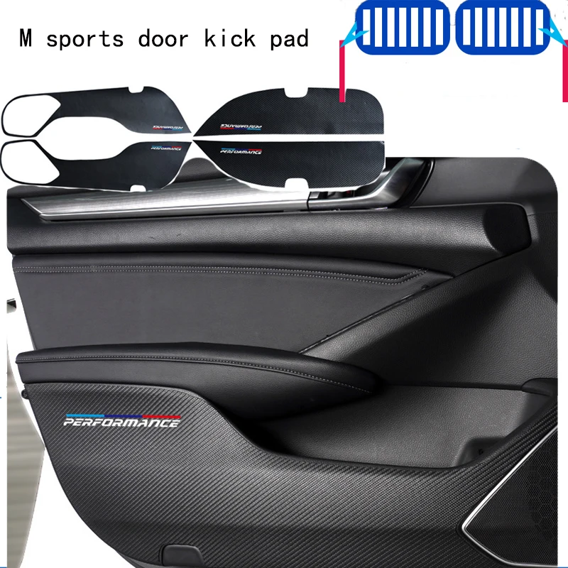

4pcs Carbon Fiber Car Interior Door Anti-Kick Pad Sticker Cover For Bmw Series 2 4 6 7 F22 F23 F45 F32 F06 F12 F13 G11 G12 F02