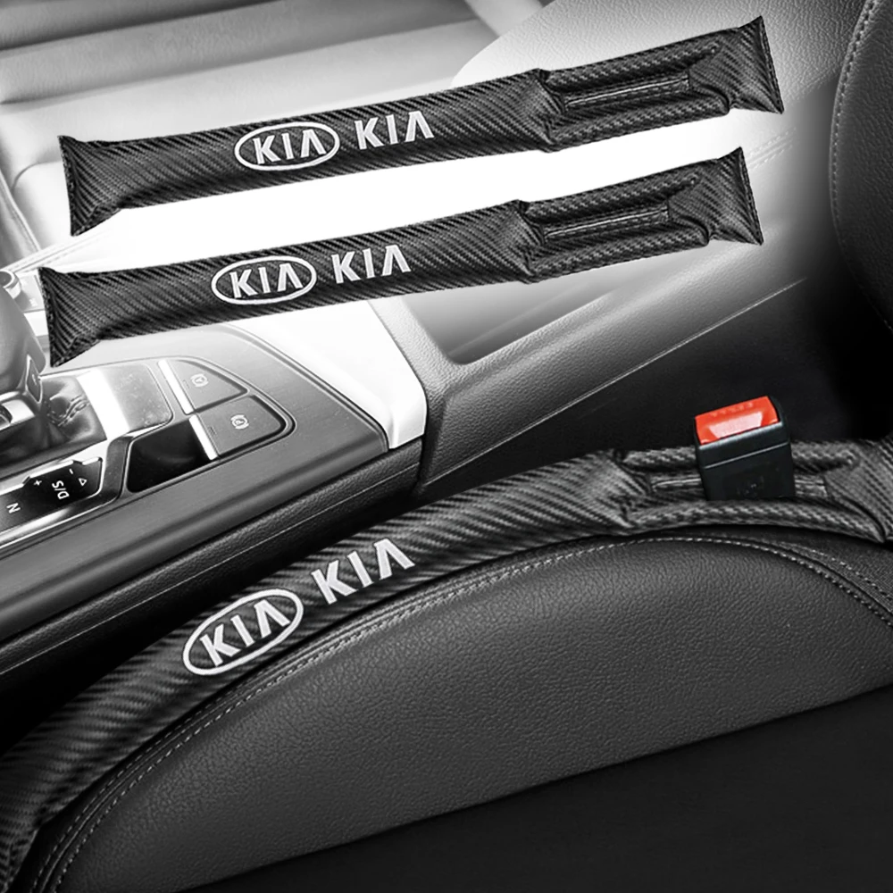 

2PCS Faux Leather Auto Seat Gap Pad Filler Spacer Slot Plug Car-styling Accessories stickers For KIA Motors Cerato Sportage R K