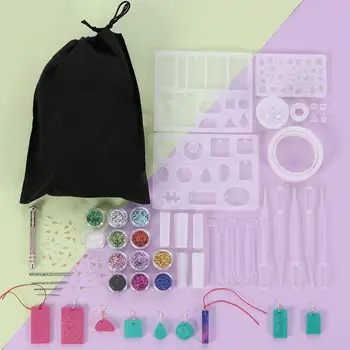 

140PCS/SET Silicone Mold For Resin Silicone uv Resin DIY Clay Epoxy Resin Casting Molds And Tools Set For Jewelry