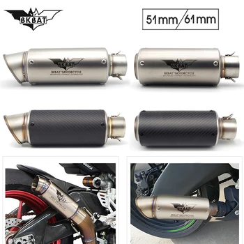 

Motorcycle Exhaust Muffler 51mm Pitbike Escape Project For kawasaki z800 windshield vn 1500 zzr 600 er5 ducati monster 696 corse