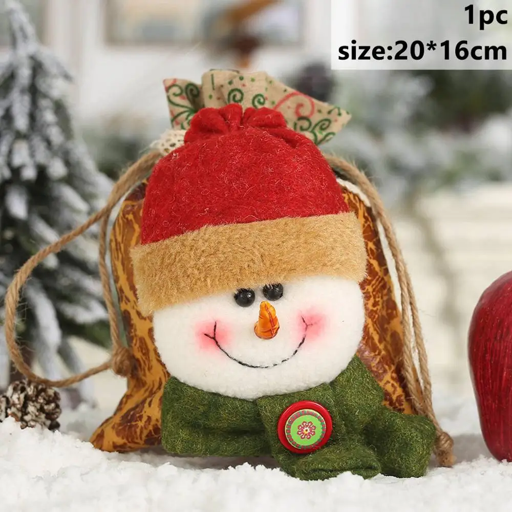 Snowman Apple Box Taoup 1 шт. веселая Рождественская сумка-Держатель Рождественские сумочки в виде фруктов рождественские подарки упаковка Санта Клаус Снеговик Noel Новинка - Цвет: Snowman Apple Box