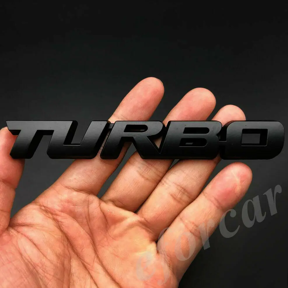 

Black Metal Turbo T Car Auto Trunk Rear Tailgate Emblem Badge Decals Sticker